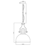 Aulex Black and Amber Glass Industrial Lantern Pendant Light - Lighting.co.za