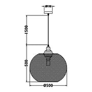 Casa Large Black and Copper Dome Mesh Pendant Light - Lighting.co.za