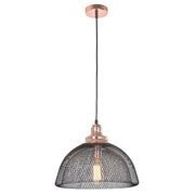 Casa Black and Copper Double Mesh Pendant Light - Lighting.co.za