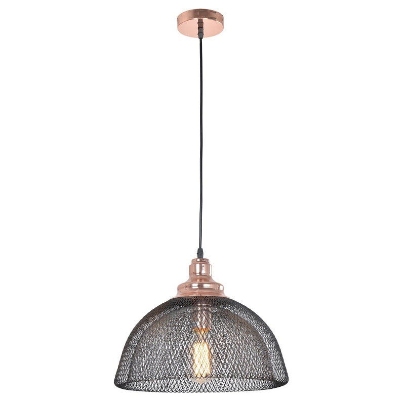 Casa Black and Copper Double Mesh Pendant Light - Lighting.co.za