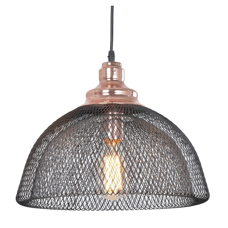 Casa Black and Copper Double Mesh Pendant Light - Lighting.co.za