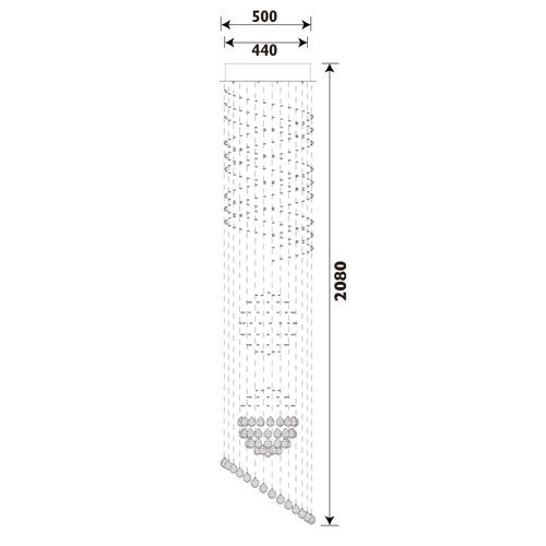 Valerie Drop Chrome and Clear 7 Light Chandelier - Lighting.co.za