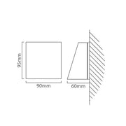 Xin Anthracite Black LED Outdoor Wall Light - Lighting.co.za