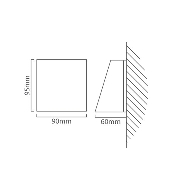 Xin Anthracite Black LED Outdoor Wall Light - Lighting.co.za