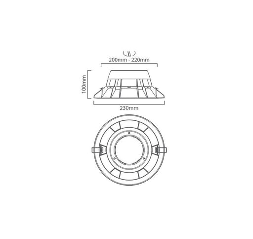 Fixed LED 14 Watt 230mm White Downlight - Lighting.co.za