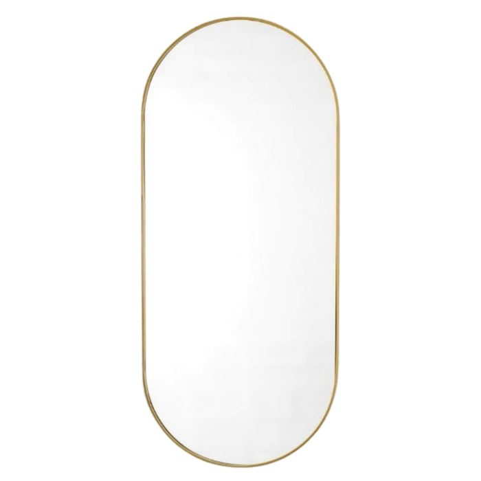 Pill LED Backlit Gold or Black Round Wall Mirror 4 Sizes - Lighting.co.za
