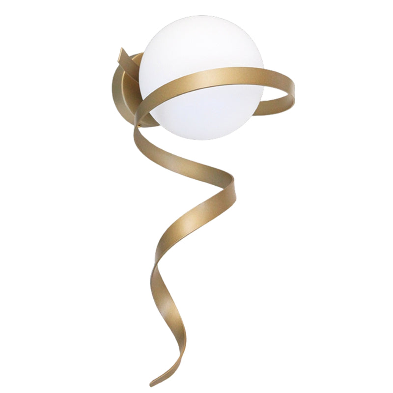 Infinity Black | Gold and Glass Ball Wall Light - Lighting.co.za