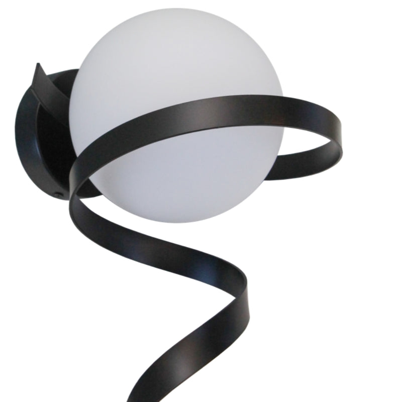 Infinity Black | Gold and Glass Ball Wall Light - Lighting.co.za