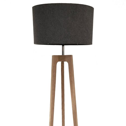 Marlow Ash Wood And Felt Shade Floor Lamp - Lighting.co.za