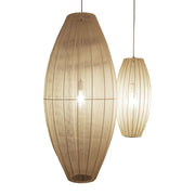Fishnet Papi Long Cream Fabric Pendant Light 3 Sizes - Lighting.co.za