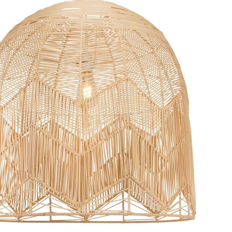 Satori Natural | Black | White Rattan Pendant Light 2 Sizes - Lighting.co.za