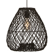 Albert Natural or Black Rattan Pendant Light - Lighting.co.za