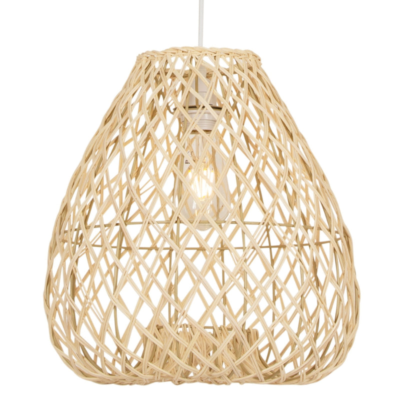 Albert Natural or Black Rattan Pendant Light - Lighting.co.za