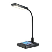 Tidal Black or White LED Desk Lamp with Wireless Mobile Charger - Lighting.co.za