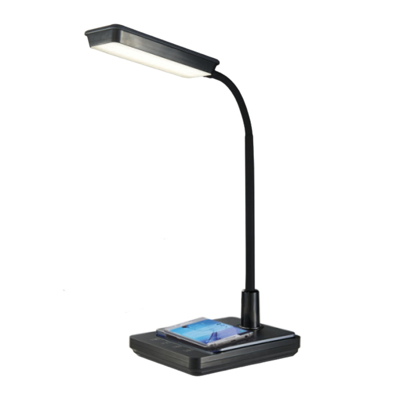 Tidal Black or White LED Desk Lamp with Wireless Mobile Charger - Lighting.co.za