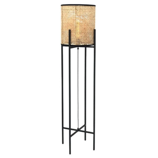 Rattan Dutch Weave Pedestal Floor Lamp 2 Sizes - Lighting.co.za