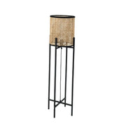 Rattan Dutch Weave Pedestal Floor Lamp 2 Sizes - Lighting.co.za