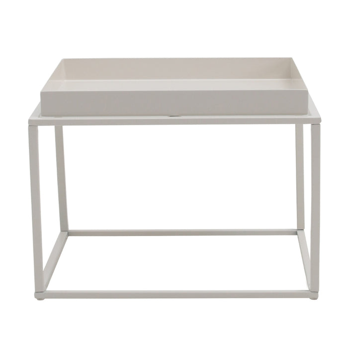 Cube High Black | Grey | White Metal Side Table - Lighting.co.za