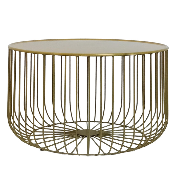 Sphere Black | Gold | White Grid Metal Coffee Table - Lighting.co.za