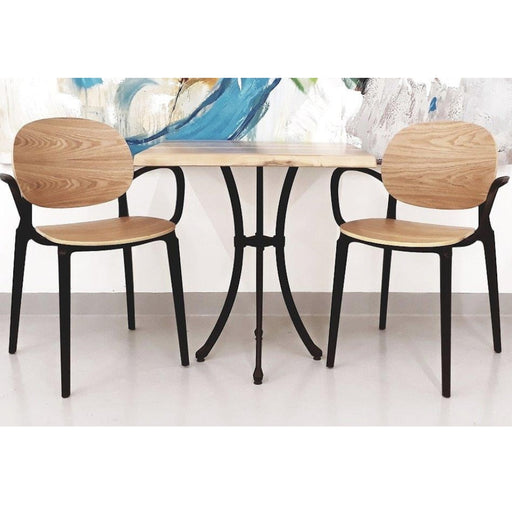 Rush Black and Natural Dining Chair - Lighting.co.za