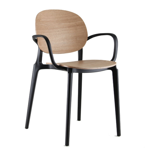 Rush Black and Natural Dining Chair - Lighting.co.za