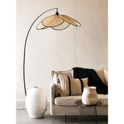 Rotterdam Dutch Rattan Cane Shade Floor Lamp - Lighting.co.za