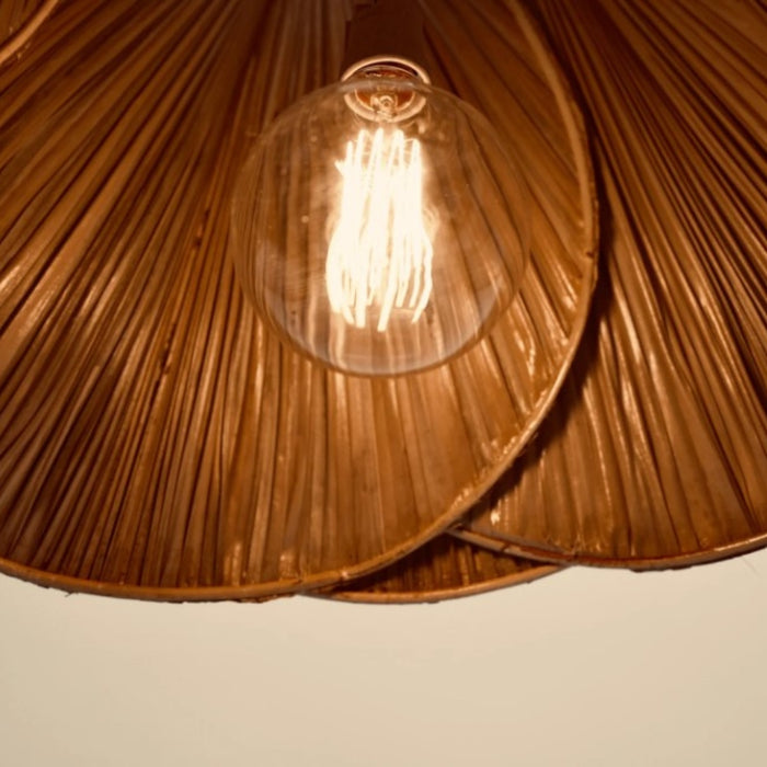 Natural Palm Leaf Shade Pendant Light - Lighting.co.za