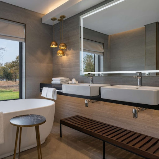 Lenora Frameless Rectangular LED Bathroom Mirror Wall Light - Lighting.co.za