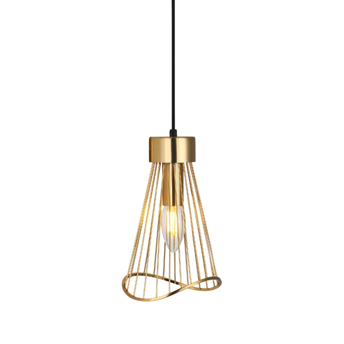 Sensu Baccor Black | Gold Wire Pendant Light - Lighting.co.za