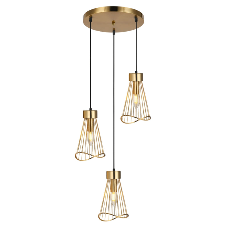Sensu Baccor Black | Gold Wire Cluster Pendant Light - Lighting.co.za