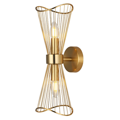 Sensu Baccor Black | Gold Wire Up Down Wall Light - Lighting.co.za