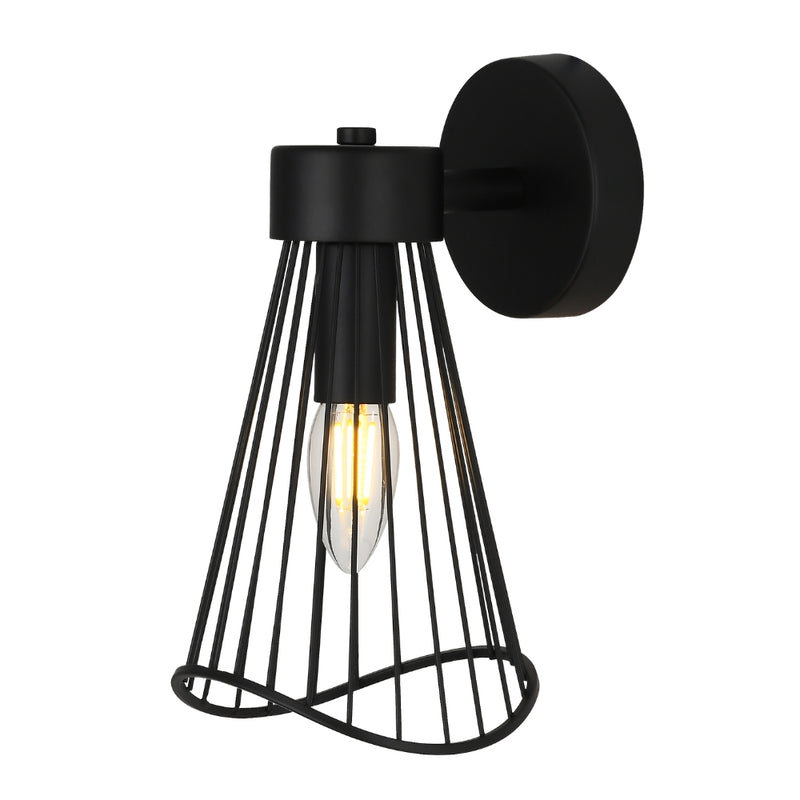 Sensu Baccor Black | Gold Wire Wall Light - Lighting.co.za