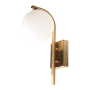 Curve Gold | Black | White and Glass Ball Wall Light - Lighting.co.za
