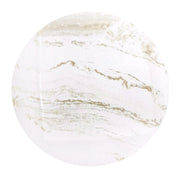 Vusi Cloud Round Slatted Coffee Table with Stone Top - Lighting.co.za