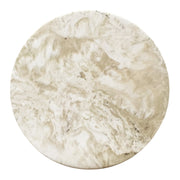 Vusi Cloud Round Slatted Coffee Table with Stone Top - Lighting.co.za