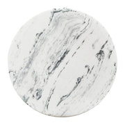 Vusi Cloud Round Slatted Side Table with Stone Top 2 Sizes - Lighting.co.za