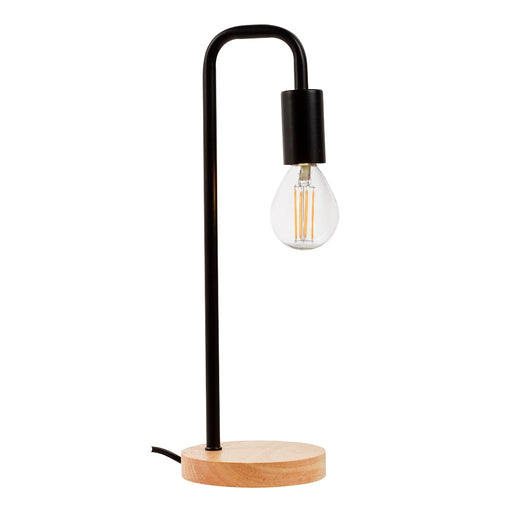 Cilla Black | White and Wood Desk Lamp - Lighting.co.za