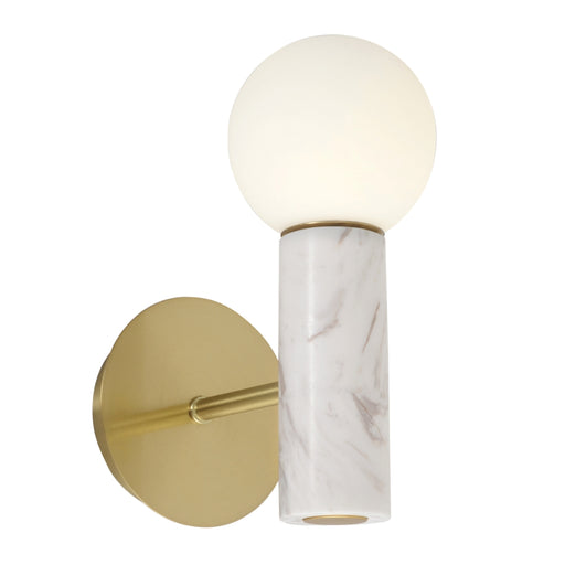 Olio Black or White Marble and Glass Wall Light - Lighting.co.za