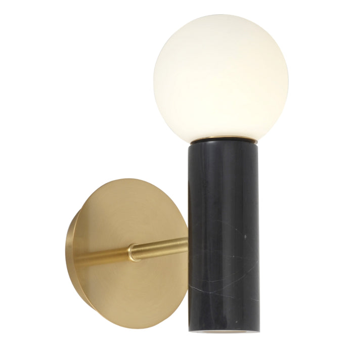 Olio Black or White Marble and Glass Wall Light - Lighting.co.za