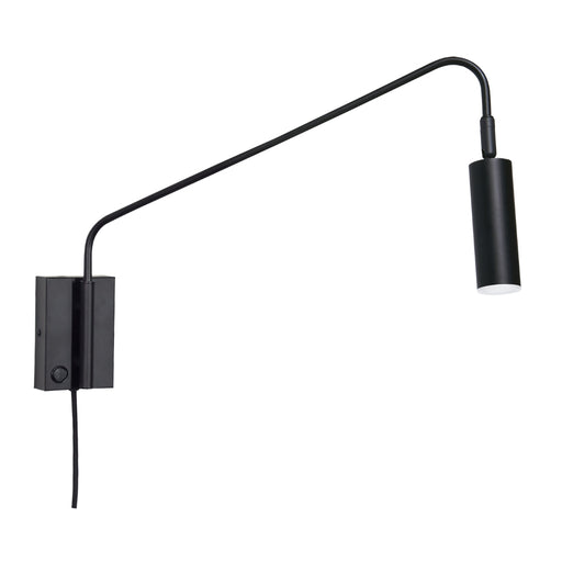 Ultra Black LED Arm Wall Light with Cord and Plug - Lighting.co.za