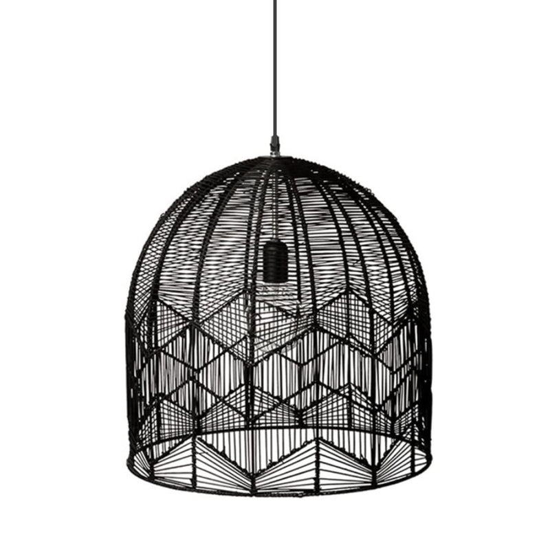 Satori Natural | Black | White Rattan Pendant Light 2 Sizes - Lighting.co.za