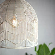 Satori Natural | Black | White Rattan Pendant Light 2 Sizes - Lighting.co.za