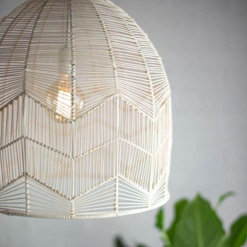 Satori Natural | Black | White Rattan Pendant Light 2 Sizes - Lighting.co.za