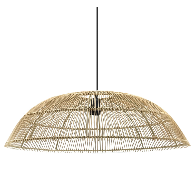 Nautica Natural or Black Rattan Pendant Light - Lighting.co.za