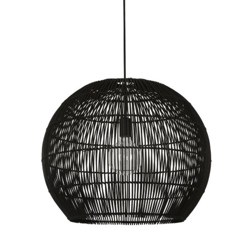 Lamaria Black or White Woven Rattan Pendant Light - Lighting.co.za