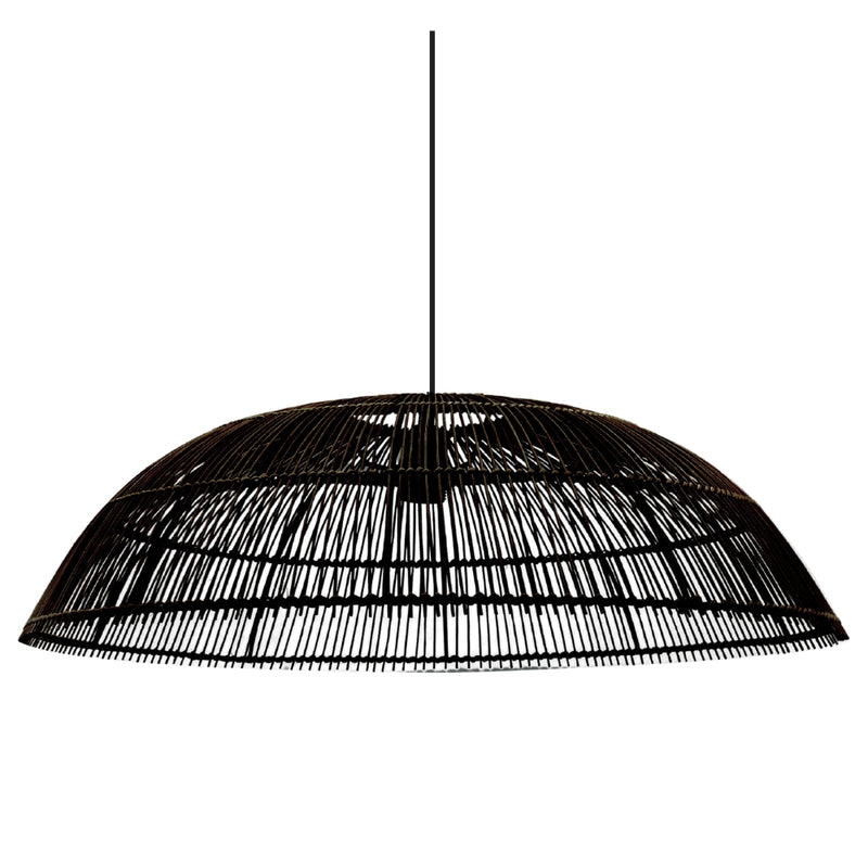 Nautica Natural or Black Rattan Pendant Light - Lighting.co.za