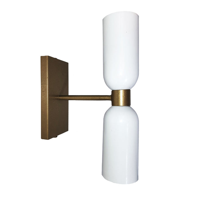Catalina White and Gold Up Down Wall Light - Lighting.co.za