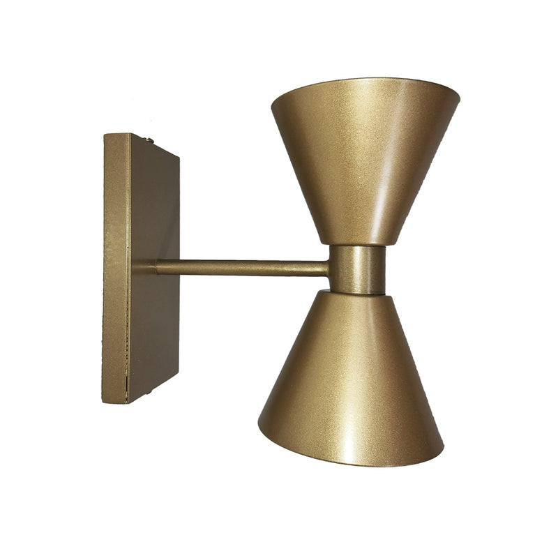 Bowtie Black | Gold | White Up Down Wall Light - Lighting.co.za