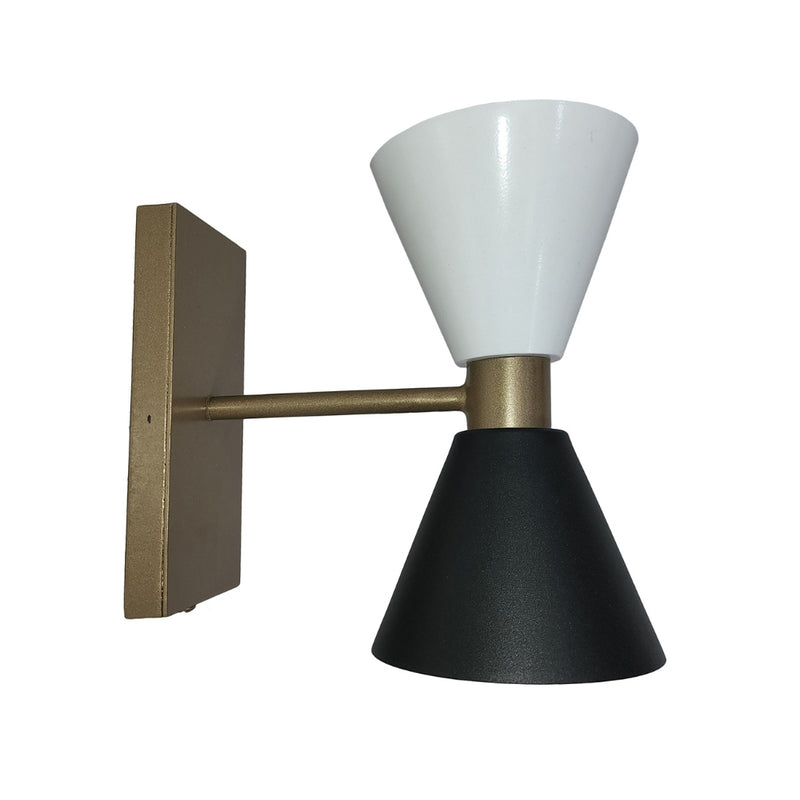 Bowtie Black | Gold | White Up Down Wall Light - Lighting.co.za