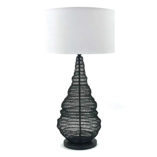 Bangalore Tall Black Wire Mesh Table Lamp - Lighting.co.za